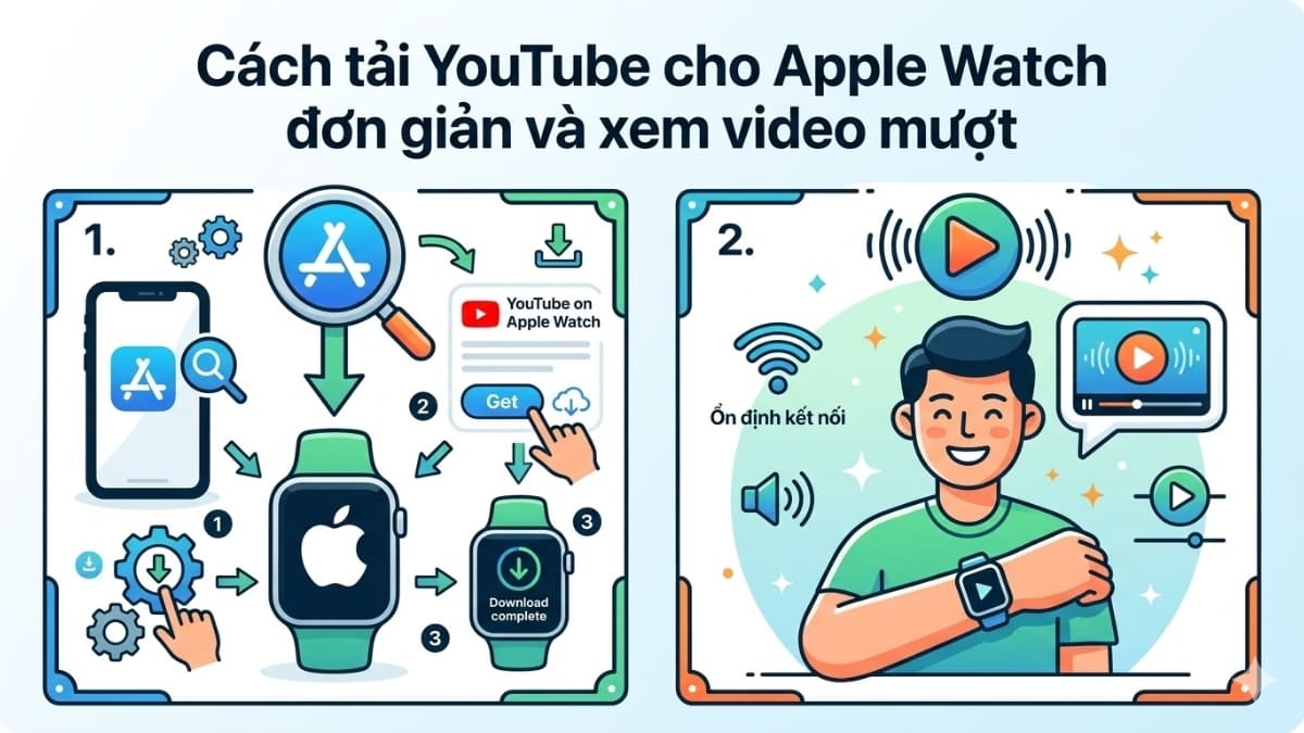 Cách tải YouTube cho Apple Watch đơn giản và xem video mượt
